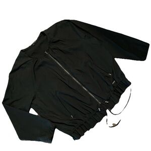 Athleta Avenue Lightweight Women’s Jacket Black Zipper Pockets Adjusting Large